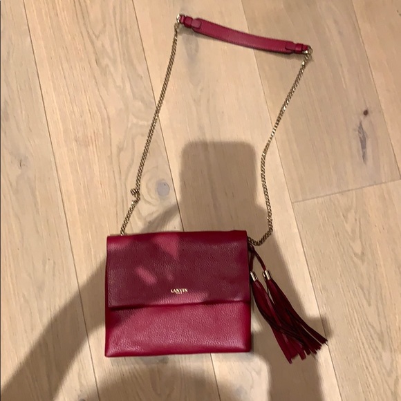 Lanvin Red Leather Crossbody Bag - Picture 2 of 6